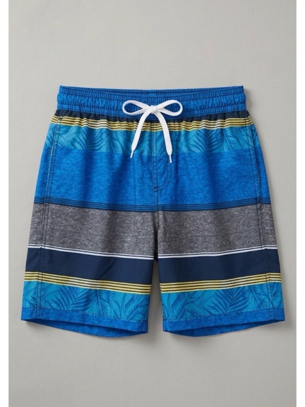 KANU Lined Striped Swim Trunks, Men’s M, Blue